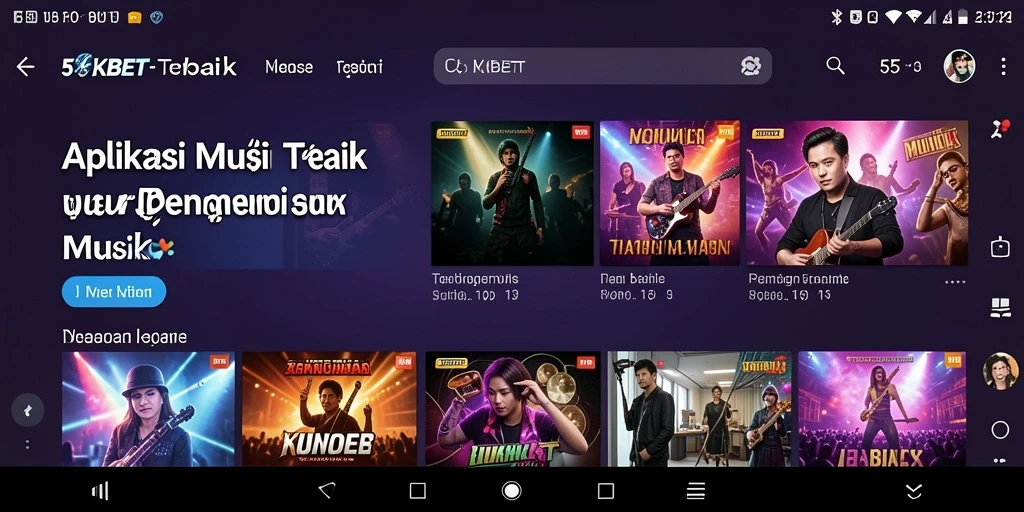 Screenshot gameplay dari 55KBET menampilkan antarmuka lagu yang menarik.