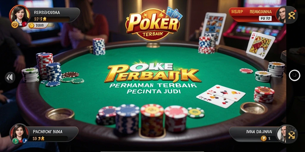 Tampilan utama gameplay Poker di 55RP yang seru dan interaktif.