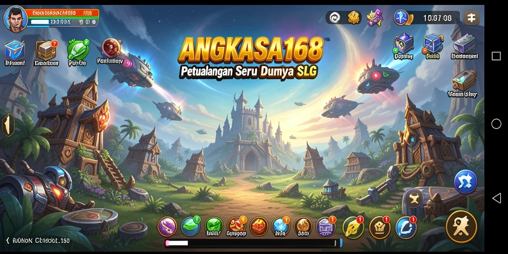 Tampilan gameplay yang menegangkan dalam ANGKASA168.