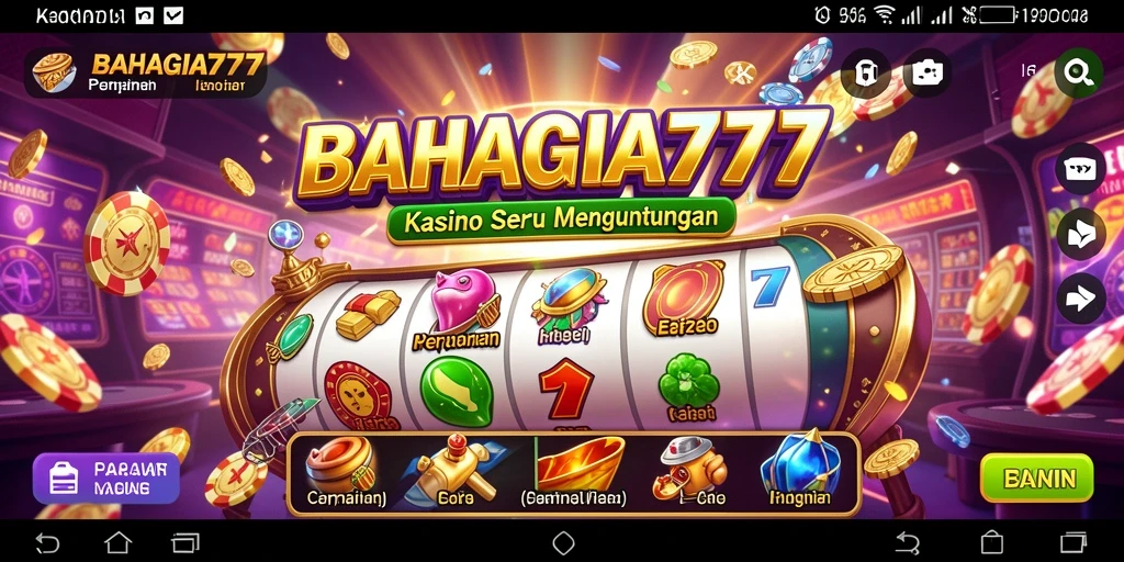 Tampilan menarik dari gameplay Kasino BAHAGIA777 yang mengasyikkan.