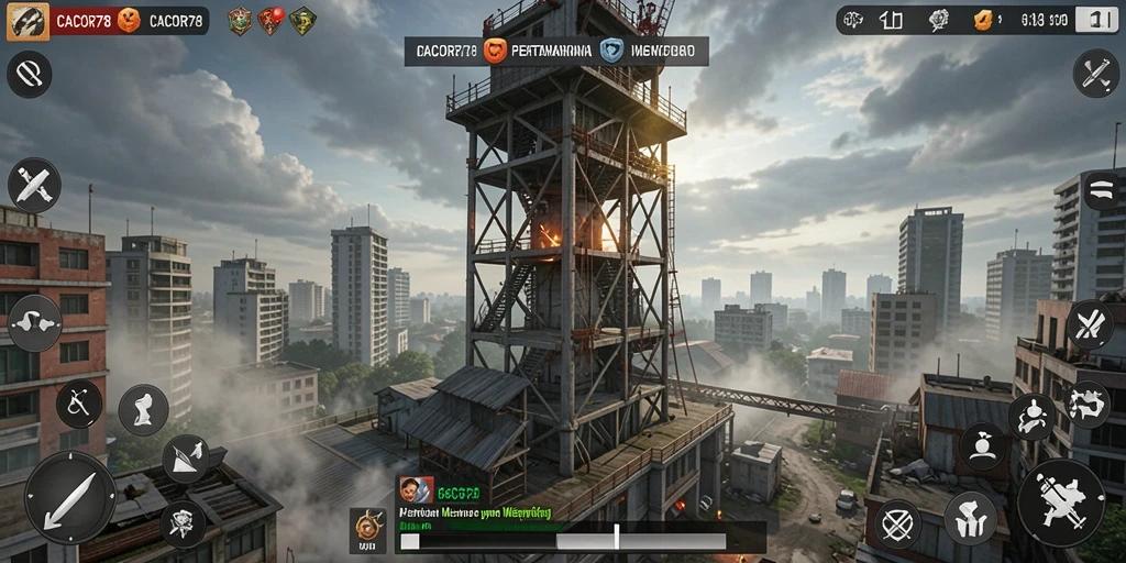 Tangkapan layar utama CACOR78 menampilkan aksi seru dalam game Tower Defense.