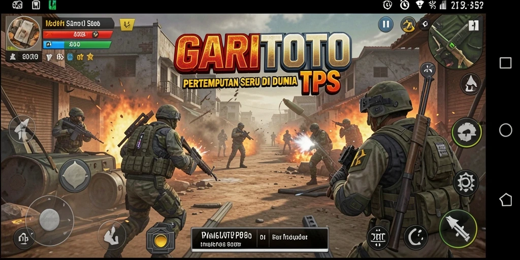 Gameplay seru GARITOTO dengan pertarungan TPS yang mendebarkan.