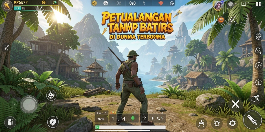 Tampilan gameplay yang menakjubkan dari dunia terbuka RP6677.