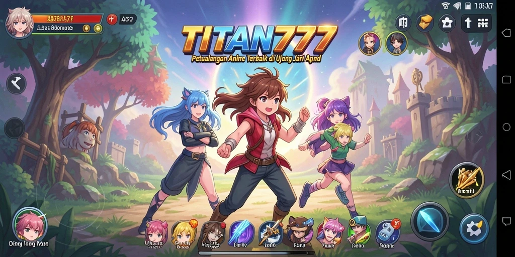Tampilan menarik dari gameplay <strong>TITAN777</strong> dengan karakter Anime yang memukau.