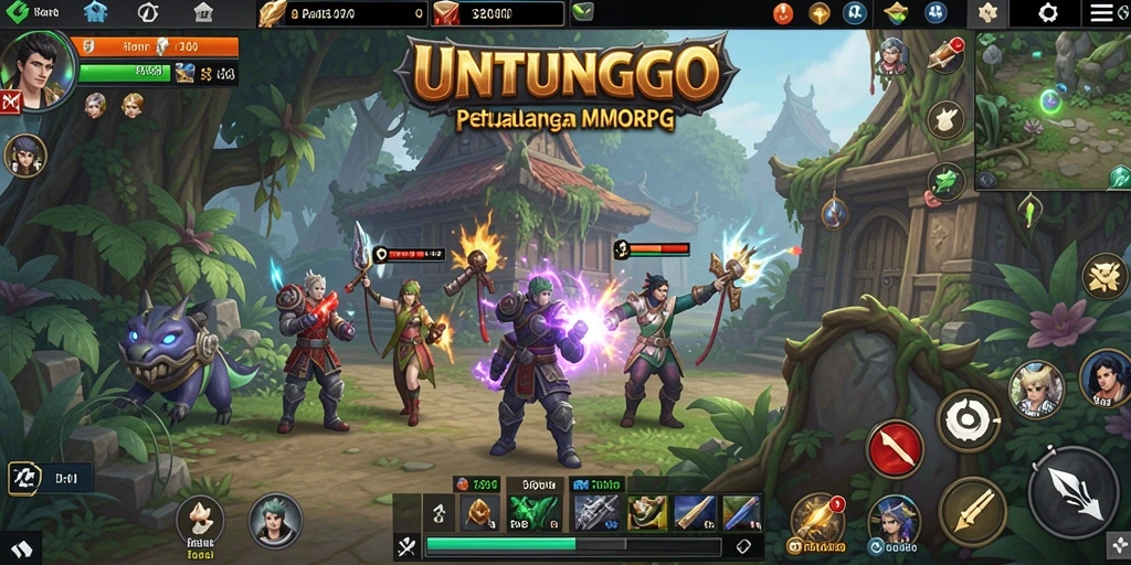 Tampilan grafis indah dari gameplay UNTUNGGO yang seru dan mendebarkan.