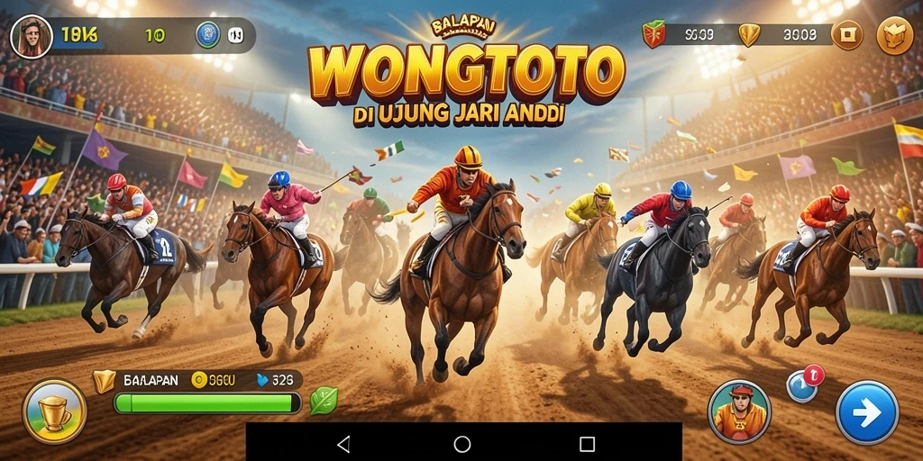 Tampilan gameplay seru dari WONGTOTO saat balapan dengan teman.